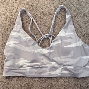Gray Camo Sports Bra